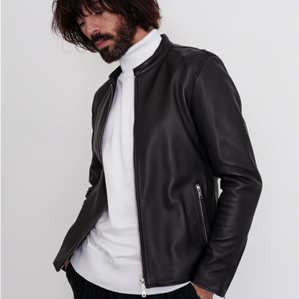 United Tokyo Iconic Single Riders Lamb Leather Jacket Size 2